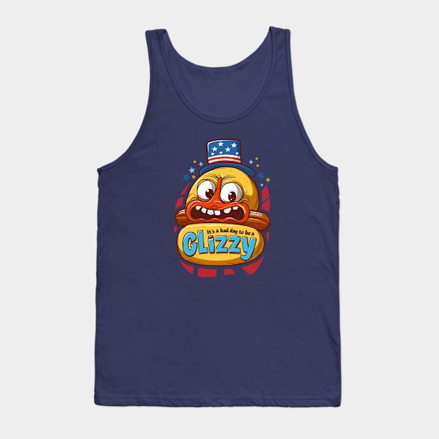 Hot Dog Funny Saying It’s A Bad Day To Be A Glizzy Tank Top by Wintrly